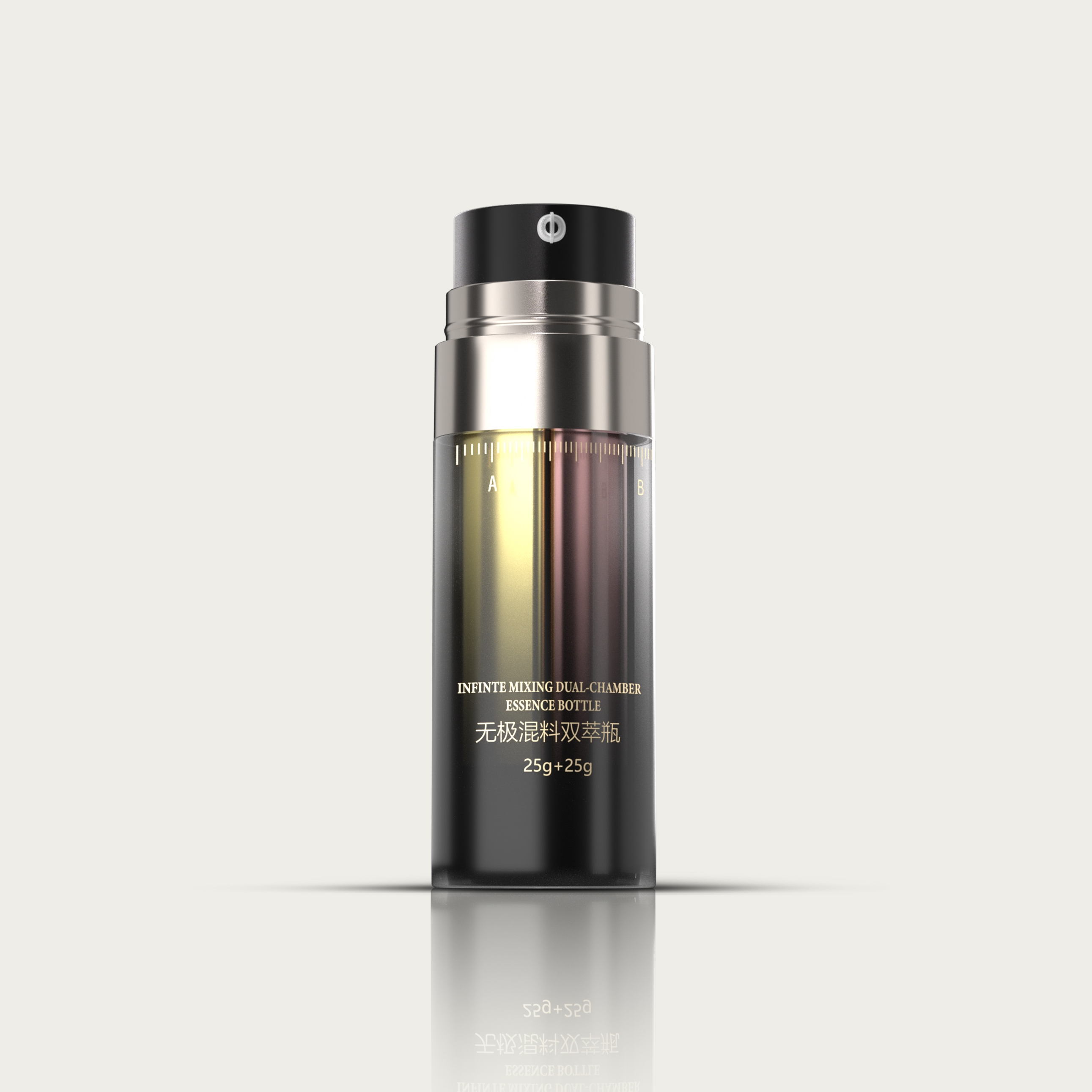 Dual-chamber mixing essence bottle